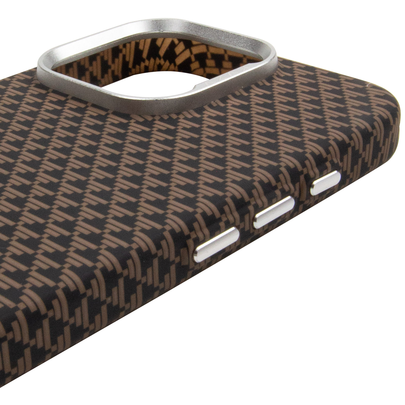 Чехол TPU+PC KVZV Triangular Pattern with Magnetic Fit для Apple iPhone 15 Pro Max (6.9"), Khaki 3, TPU+PC, купить оптом с доставкой