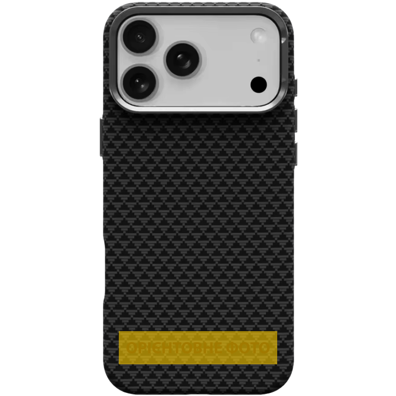 Чохол TPU+PC KVZV Triangular Pattern with Magnetic Fit для Apple iPhone 16 Pro (6.3"), Black, купити оптом з доставкою