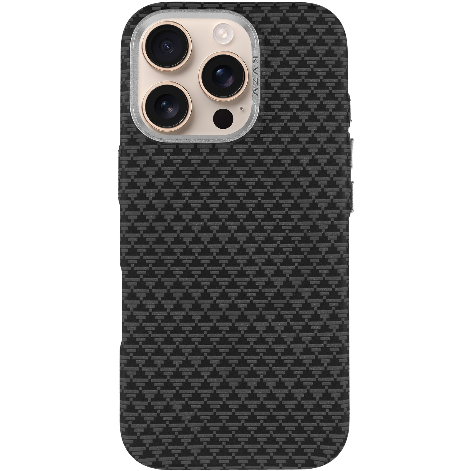 Чехол TPU+PC KVZV Triangular Pattern with Magnetic Fit для Apple iPhone 16 Pro (6.3"), Black 2, TPU+PC, купить оптом с доставкой