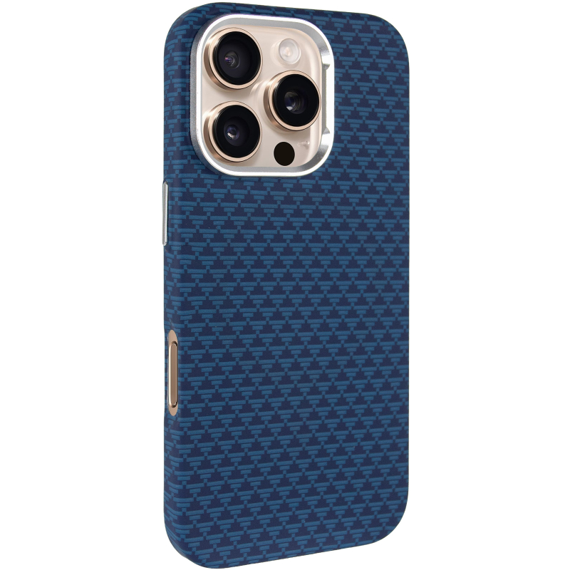 Чехол TPU+PC KVZV Triangular Pattern with Magnetic Fit для Apple iPhone 16 Pro (6.3) на картинке №1