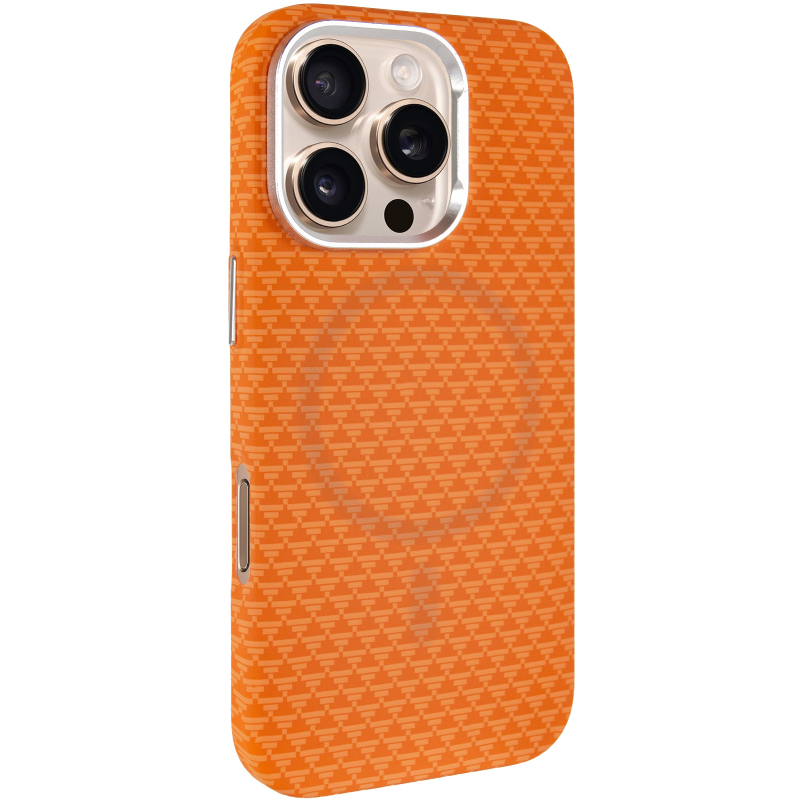 Чехол TPU+PC KVZV Triangular Pattern with Magnetic Fit для Apple iPhone 16 Pro (6.3) на картинке №1