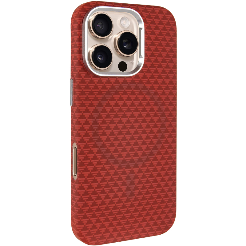 Чехол TPU+PC KVZV Triangular Pattern with Magnetic Fit для Apple iPhone 16 Pro (6.3) на картинке №1