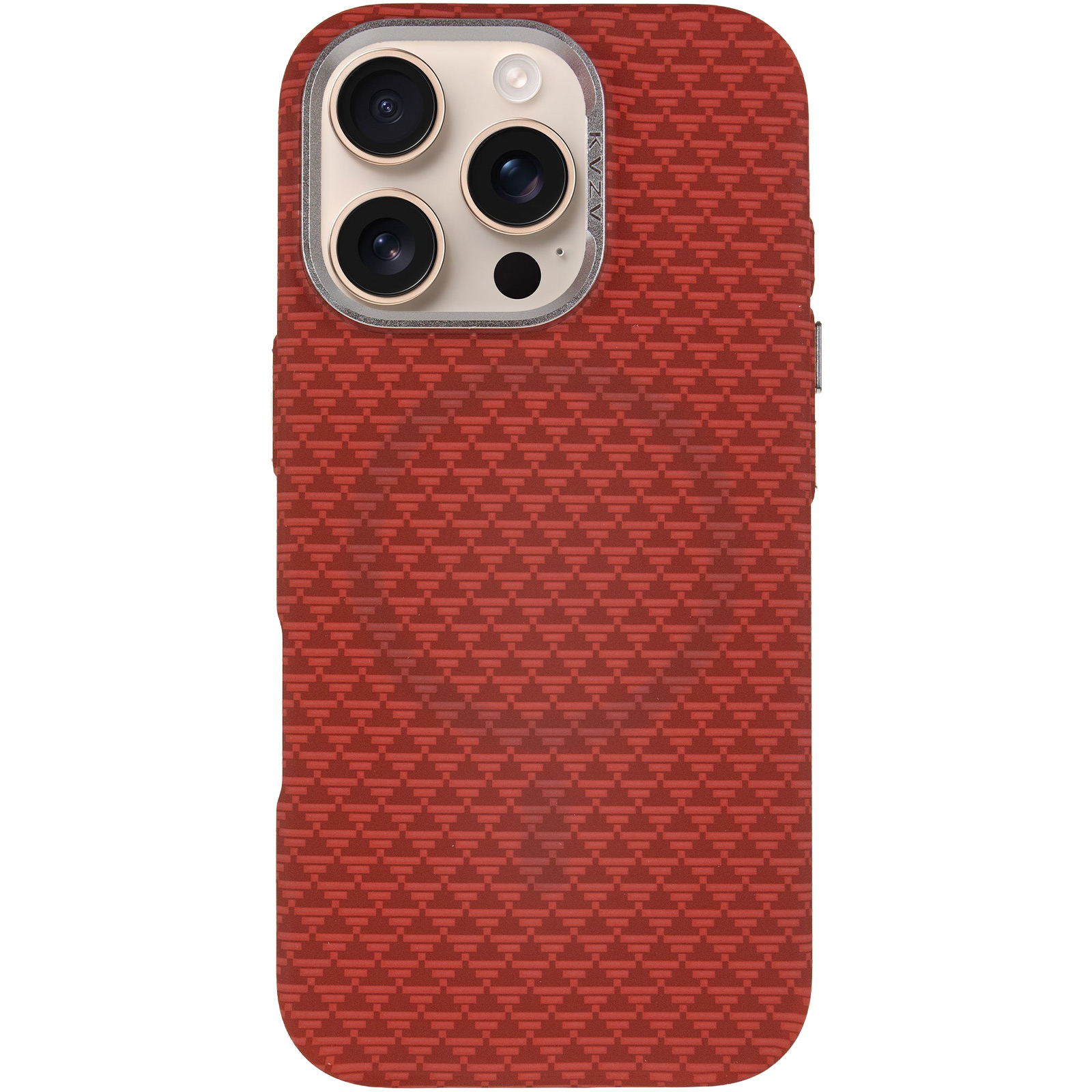 Чехол TPU+PC KVZV Triangular Pattern with Magnetic Fit для Apple iPhone 16 Pro (6.3"), Red 1, TPU+PC, купить оптом с доставкой