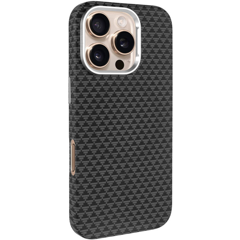 Чехол TPU+PC KVZV Triangular Pattern with Magnetic Fit для Apple iPhone 16 Pro Max (6.9) на картинке №1