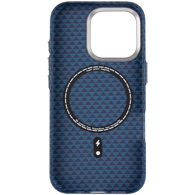 Чехол TPU+PC KVZV Triangular Pattern with Magnetic Fit для Apple iPhone 16 Pro Max (6.9"), Blue 2, TPU+PC, купить оптом с доставкой