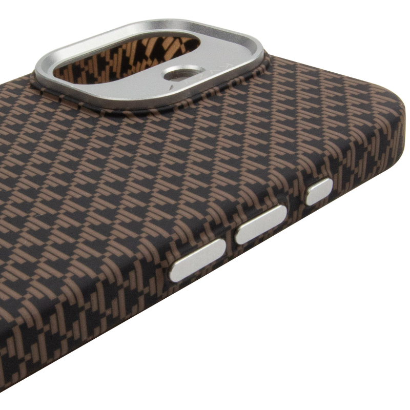 Чехол TPU+PC KVZV Triangular Pattern with Magnetic Fit для Apple iPhone 17 (6.3"), Khaki 3, TPU+PC, купить оптом с доставкой