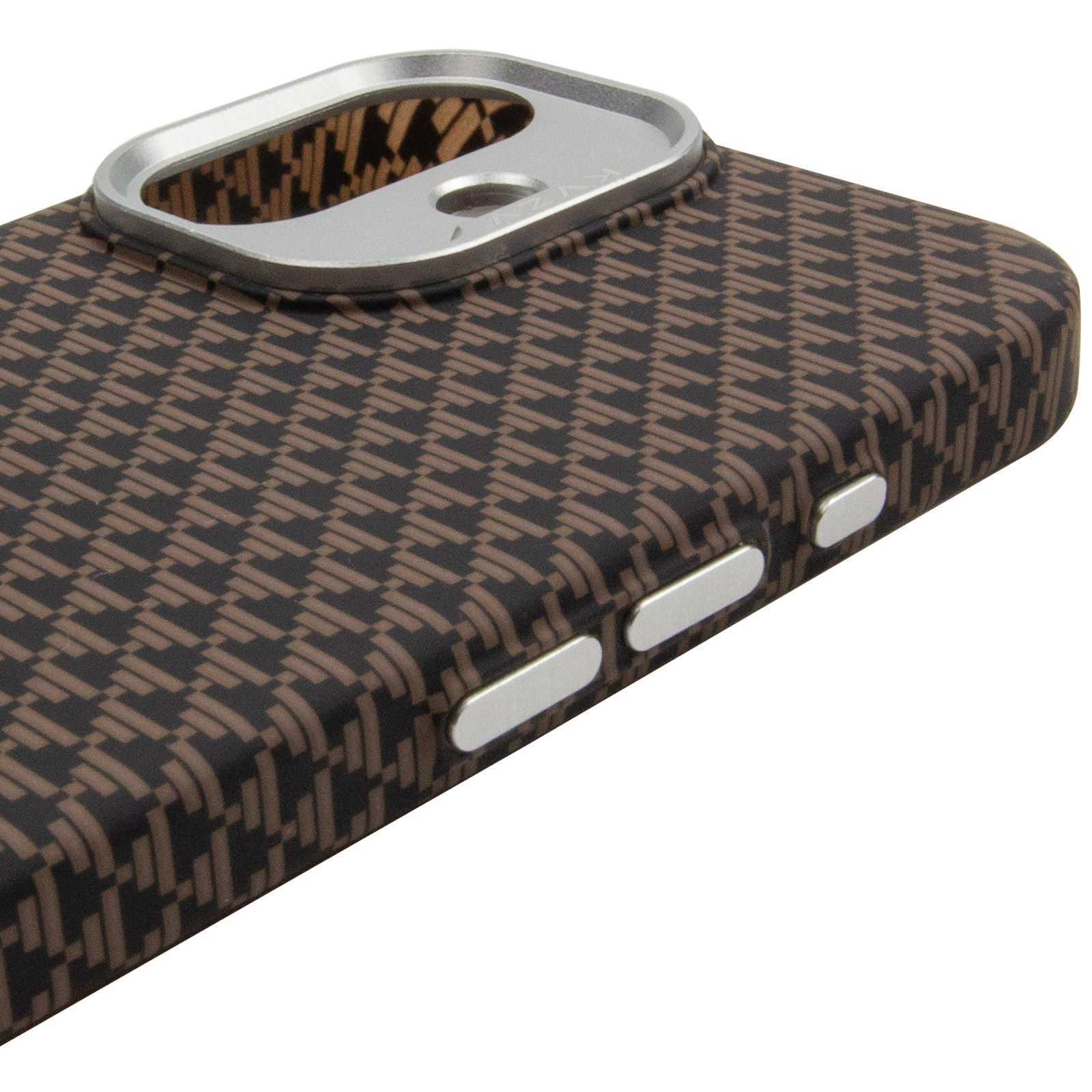 Чехол TPU+PC KVZV Triangular Pattern with Magnetic Fit для Apple iPhone 17 (6.3"), Khaki 3, TPU+PC, купить оптом с доставкой