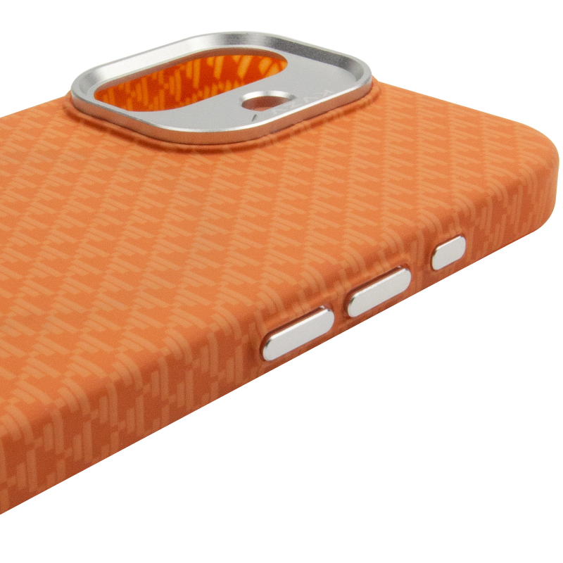 Чехол TPU+PC KVZV Triangular Pattern with Magnetic Fit для Apple iPhone 17 (6.3"), Orange 3, TPU+PC, купить оптом с доставкой