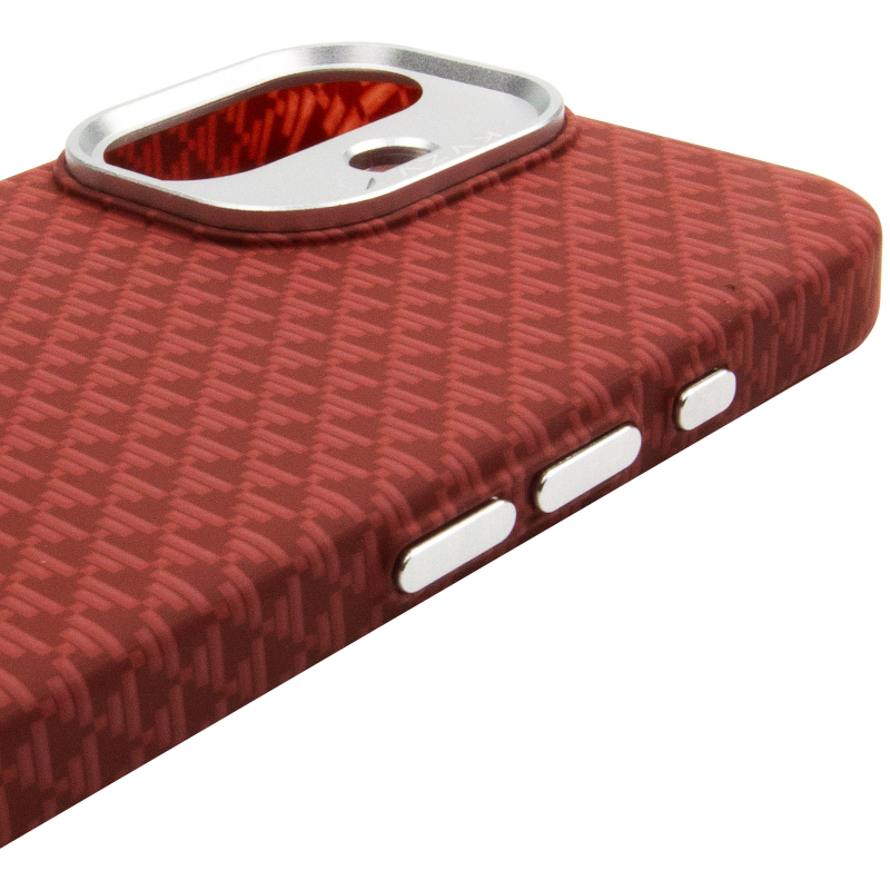 Чехол TPU+PC KVZV Triangular Pattern with Magnetic Fit для Apple iPhone 17 (6.3"), Red 3, TPU+PC, купить оптом с доставкой