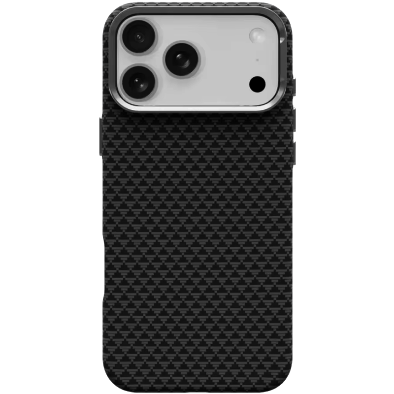 Чохол TPU+PC KVZV Triangular Pattern with Magnetic Fit для Apple iPhone 17 Pro / 18 Pro (6.3"), Black, купити оптом з доставкою