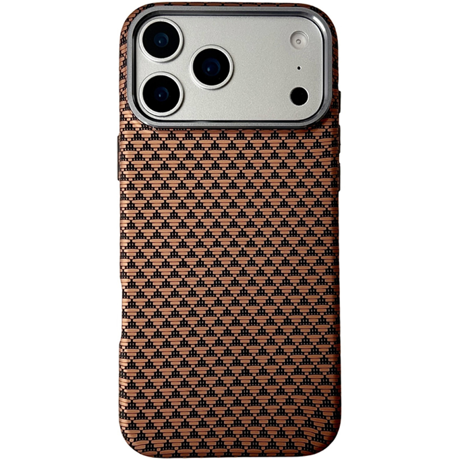 Чохол TPU+PC KVZV Triangular Pattern with Magnetic Fit для Apple iPhone 17 Pro / 18 Pro (6.3"), Khaki, купити оптом з доставкою