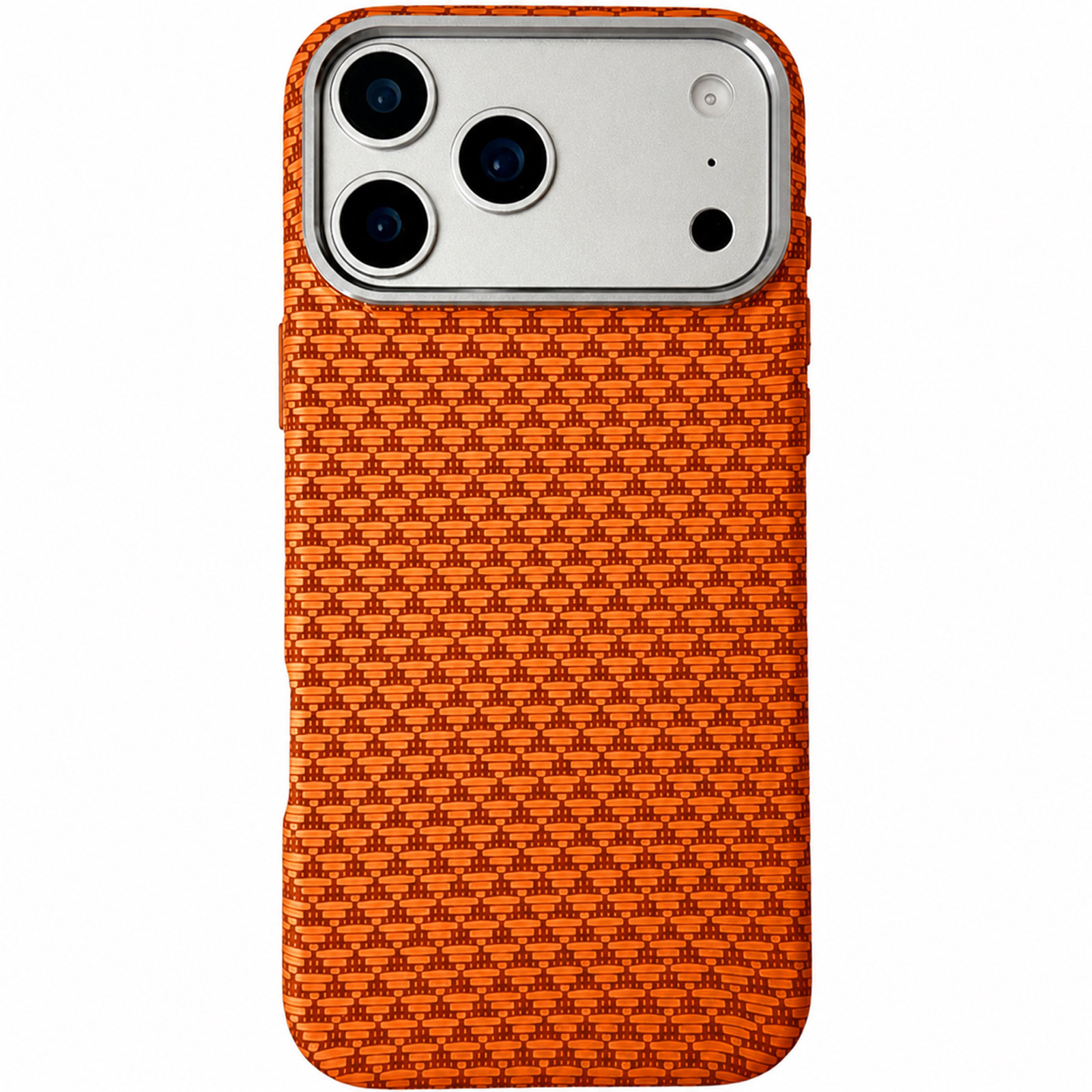 Чохол TPU+PC KVZV Triangular Pattern with Magnetic Fit для Apple iPhone 17 Pro / 18 Pro (6.3"), Orange, купити оптом з доставкою
