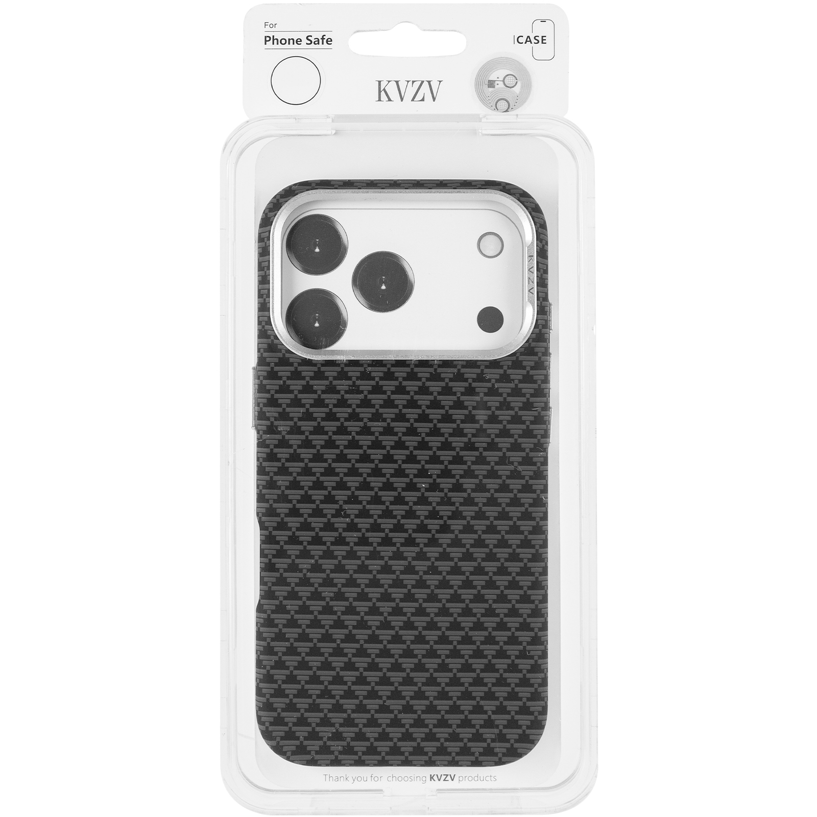 Чехол TPU+PC KVZV Triangular Pattern with Magnetic Fit для Apple iPhone 17 Pro Max / 18 Pro Max 6.9, Black 1, TPU+PC, купить оптом с доставкой