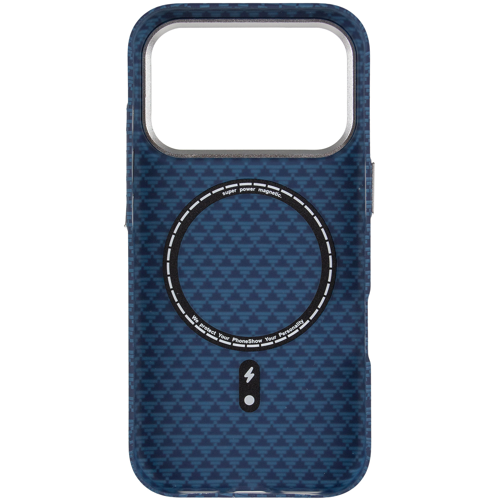 Чехол TPU+PC KVZV Triangular Pattern with Magnetic Fit для Apple iPhone 17 Pro Max / 18 Pro Max 6.9, Blue 2, TPU+PC, купить оптом с доставкой