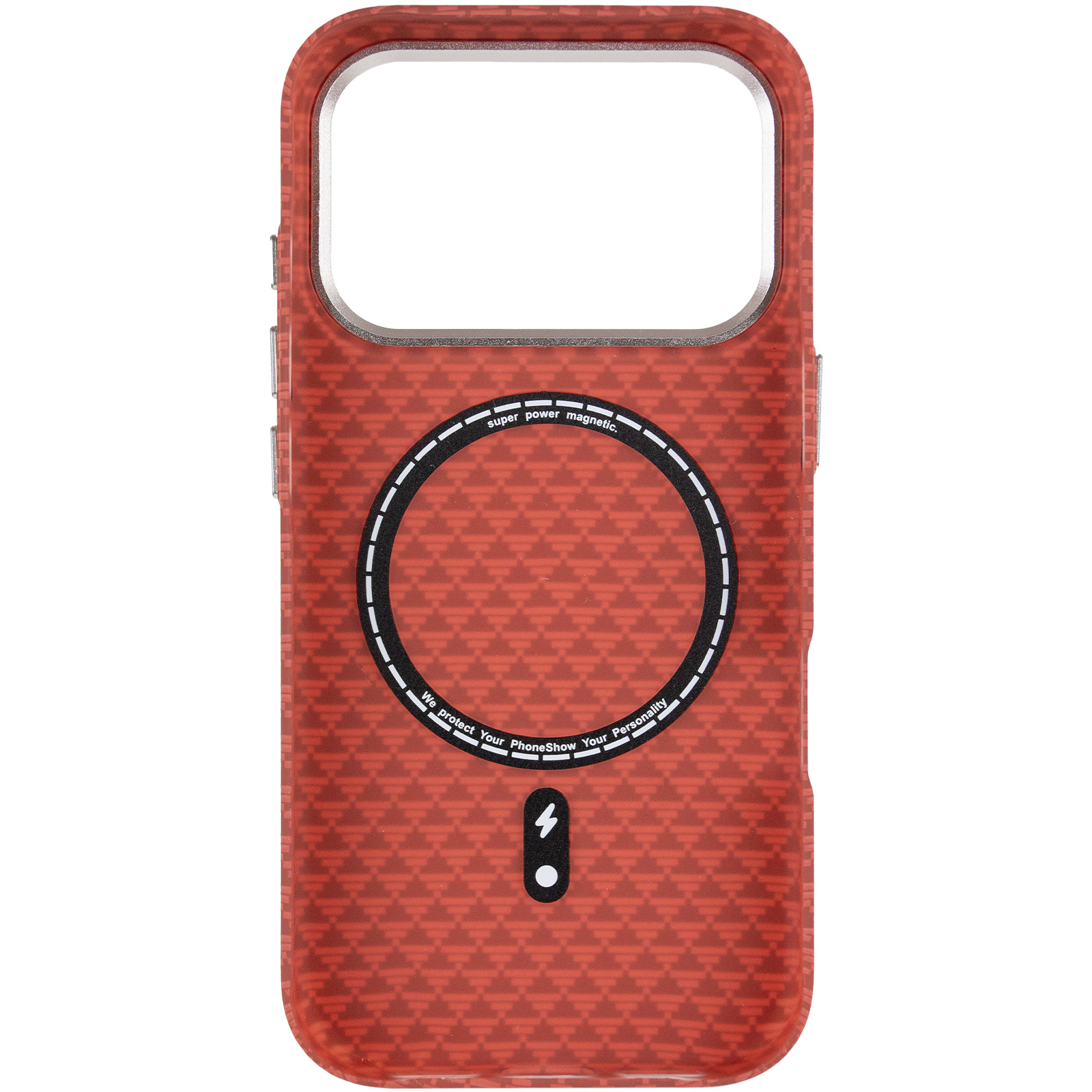 Чехол TPU+PC KVZV Triangular Pattern with Magnetic Fit для Apple iPhone 17 Pro Max / 18 Pro Max 6.9, Red 2, TPU+PC, купить оптом с доставкой