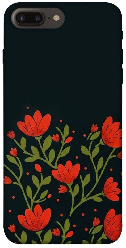 Чохол itsPrint Червоний цвіт для Apple iPhone 7 plus / 8 plus (5.5"), love ukraine, купити оптом з доставкою