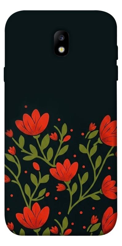 Чехол itsPrint Червоний цвіт для Samsung J730 Galaxy J7 (2017), love ukraine, купить оптом с доставкой