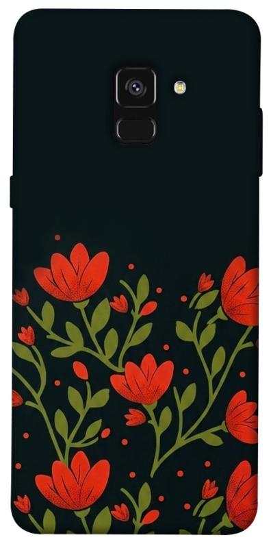 Чехол itsPrint Червоний цвіт для Samsung A530 Galaxy A8 (2018), love ukraine, купить оптом с доставкой