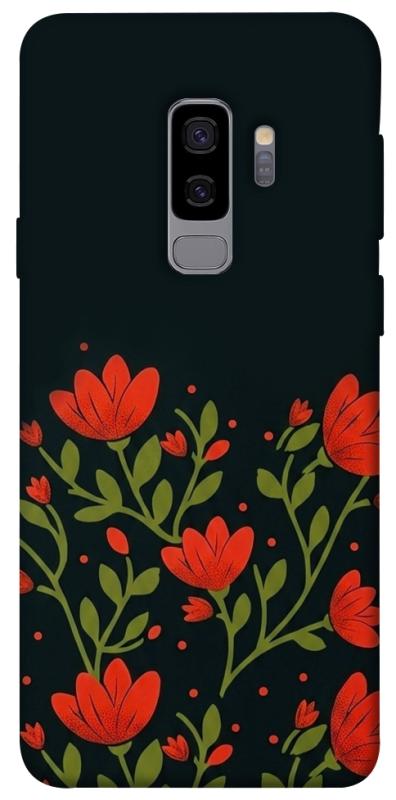 Чехол itsPrint Червоний цвіт для Samsung Galaxy S9+, love ukraine, купить оптом с доставкой