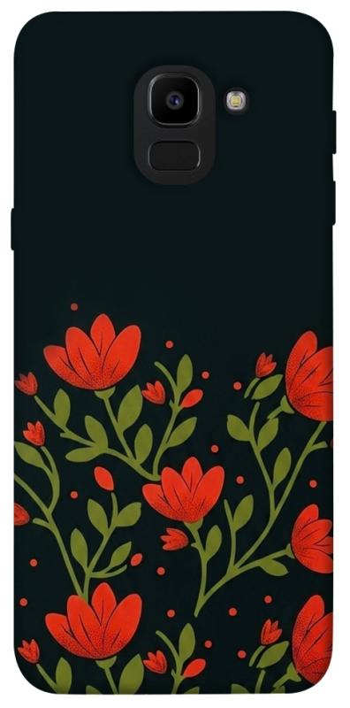 Чохол itsPrint Червоний цвіт для Samsung J600F Galaxy J6 (2018), love ukraine, купити оптом з доставкою