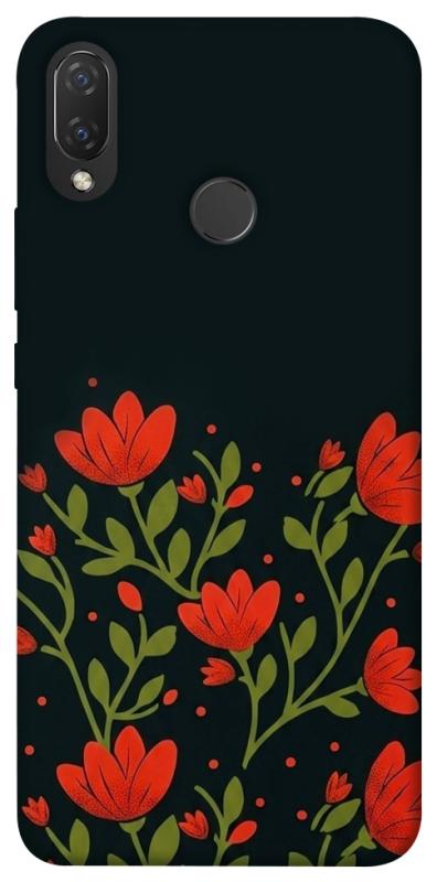 Чохол itsPrint Червоний цвіт для Huawei P Smart+ (nova 3i), love ukraine, купити оптом з доставкою