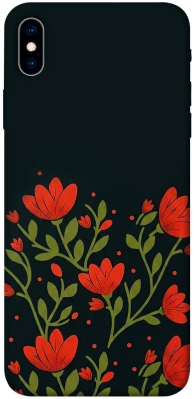 Чехол itsPrint Червоний цвіт для Apple iPhone XS Max (6.5"), love ukraine, купить оптом с доставкой