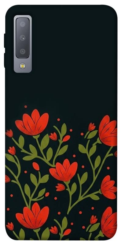 Чохол itsPrint Червоний цвіт для Samsung A750 Galaxy A7 (2018), love ukraine, купити оптом з доставкою