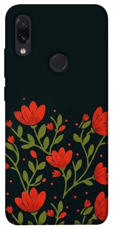 Чохол itsPrint Червоний цвіт для Xiaomi Redmi Note 7 / Note 7 Pro / Note 7s, love ukraine, купити оптом з доставкою