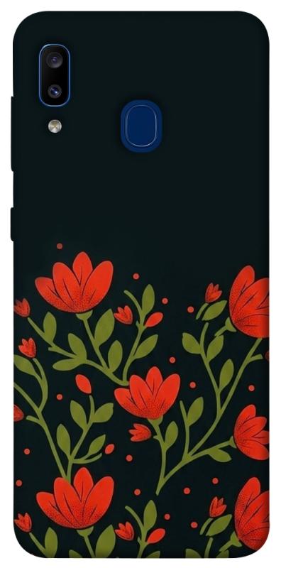 Чехол itsPrint Червоний цвіт для Samsung Galaxy A20 / A30, love ukraine, купить оптом с доставкой