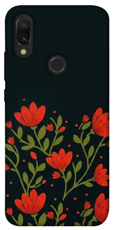 Чохол itsPrint Червоний цвіт для Xiaomi Redmi 7, love ukraine, купити оптом з доставкою