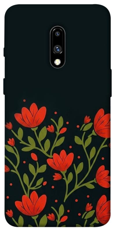 Чехол itsPrint Червоний цвіт для OnePlus 7, love ukraine, купить оптом с доставкой