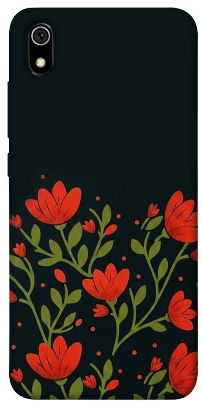Чохол itsPrint Червоний цвіт для Xiaomi Redmi 7A, love ukraine, купити оптом з доставкою