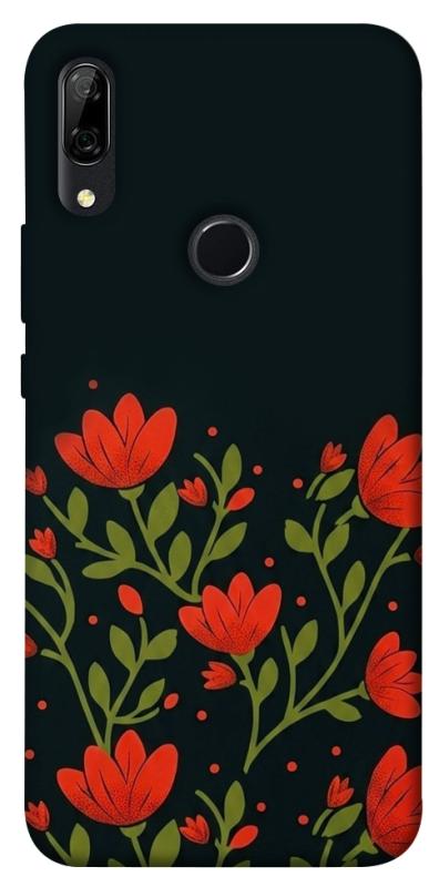 Чехол itsPrint Червоний цвіт для Huawei P Smart Z, love ukraine, купить оптом с доставкой