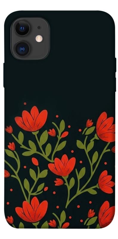 Чехол itsPrint Червоний цвіт для Apple iPhone 11 (6.1"), love ukraine, купить оптом с доставкой