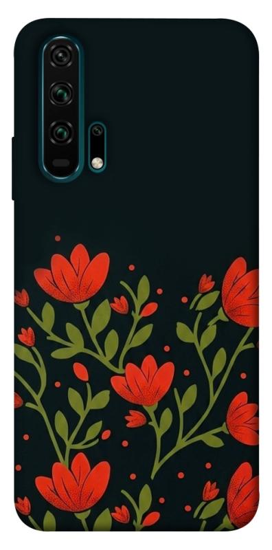 Чохол itsPrint Червоний цвіт для Huawei Honor 20 Pro, love ukraine, купити оптом з доставкою