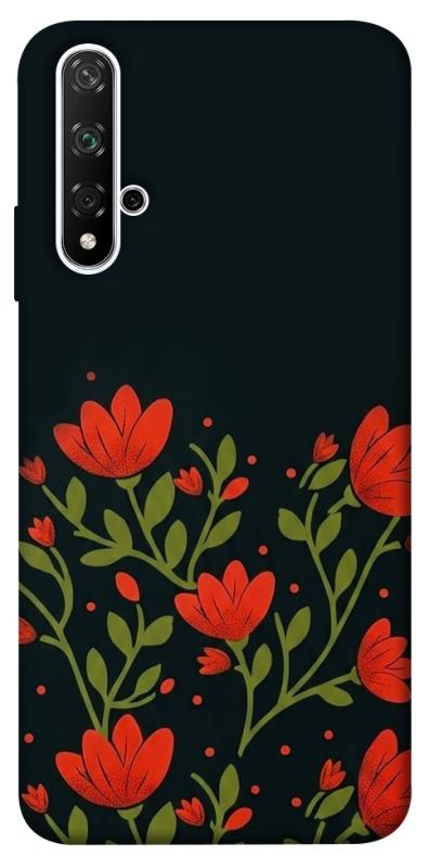 Чехол itsPrint Червоний цвіт для Huawei Honor 20 / Nova 5T, love ukraine, купить оптом с доставкой