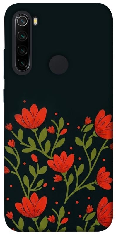 Чохол itsPrint Червоний цвіт для Xiaomi Redmi Note 8, love ukraine, купити оптом з доставкою