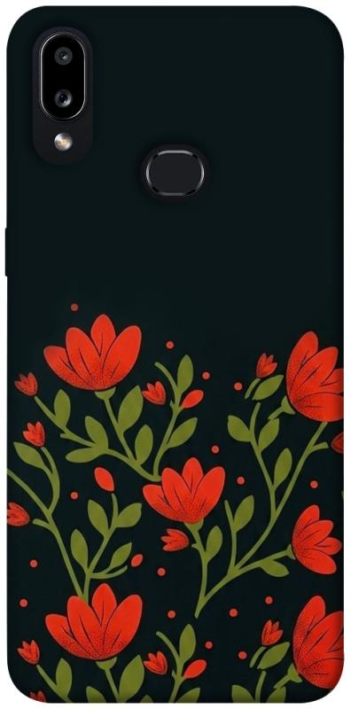 Чехол itsPrint Червоний цвіт для Samsung Galaxy A10s, love ukraine, купить оптом с доставкой