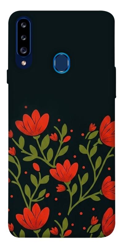 Чехол itsPrint Червоний цвіт для Samsung Galaxy A20s, love ukraine, купить оптом с доставкой