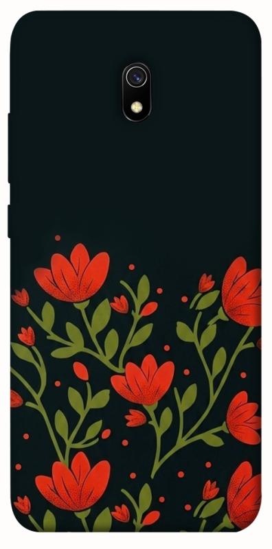 Чохол itsPrint Червоний цвіт для Xiaomi Redmi 8a, love ukraine, купити оптом з доставкою