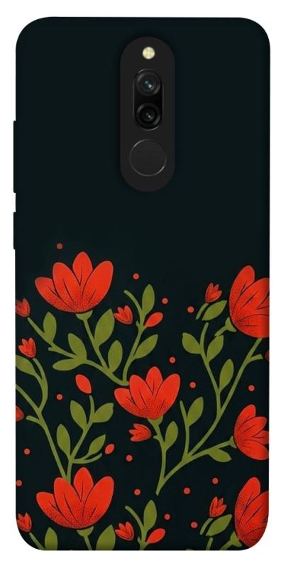 Чохол itsPrint Червоний цвіт для Xiaomi Redmi 8, love ukraine, купити оптом з доставкою
