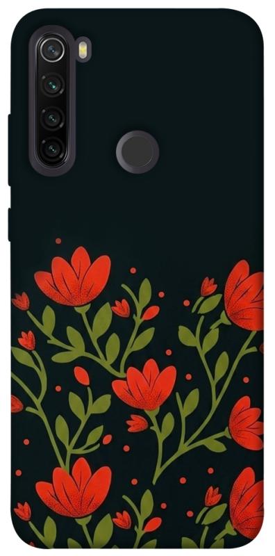 Чохол itsPrint Червоний цвіт для Xiaomi Redmi Note 8T, love ukraine, купити оптом з доставкою