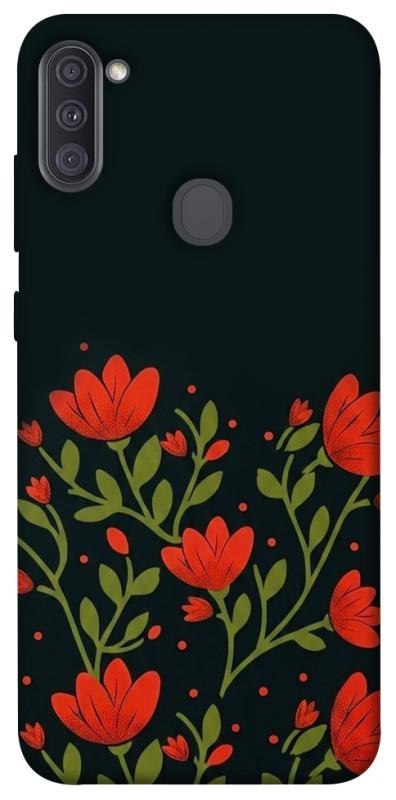 Чехол itsPrint Червоний цвіт для Samsung Galaxy A11, love ukraine, купить оптом с доставкой