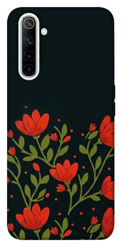 Чохол itsPrint Червоний цвіт для Realme 6, love ukraine, купити оптом з доставкою