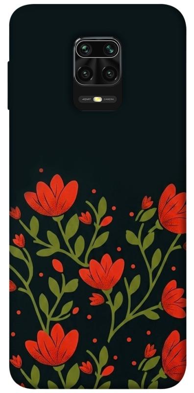 Чохол itsPrint Червоний цвіт для Xiaomi Redmi Note 9s / Note 9 Pro / Note 9 Pro Max, love ukraine, купити оптом з доставкою