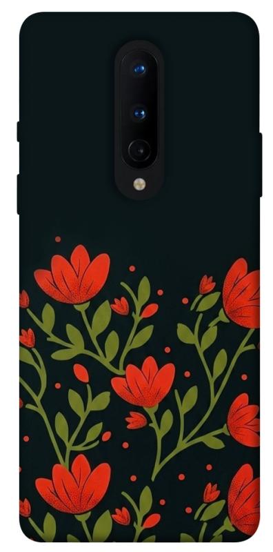 Чехол itsPrint Червоний цвіт для OnePlus 8, love ukraine, купить оптом с доставкой
