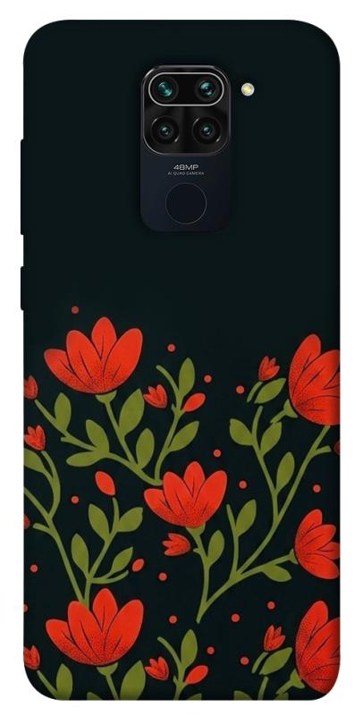 Чехол itsPrint Червоний цвіт для Xiaomi Redmi Note 9 / Redmi 10X, love ukraine, купить оптом с доставкой