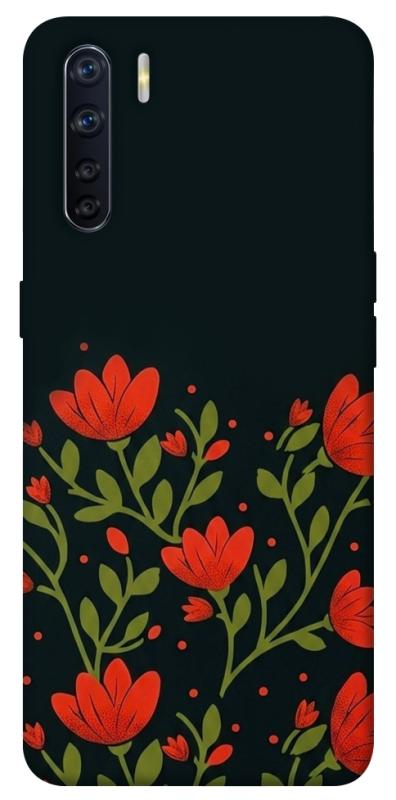 Чохол itsPrint Червоний цвіт для Oppo A91, love ukraine, купити оптом з доставкою
