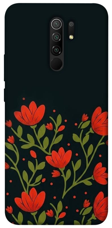 Чехол itsPrint Червоний цвіт для Xiaomi Redmi 9, love ukraine, купить оптом с доставкой
