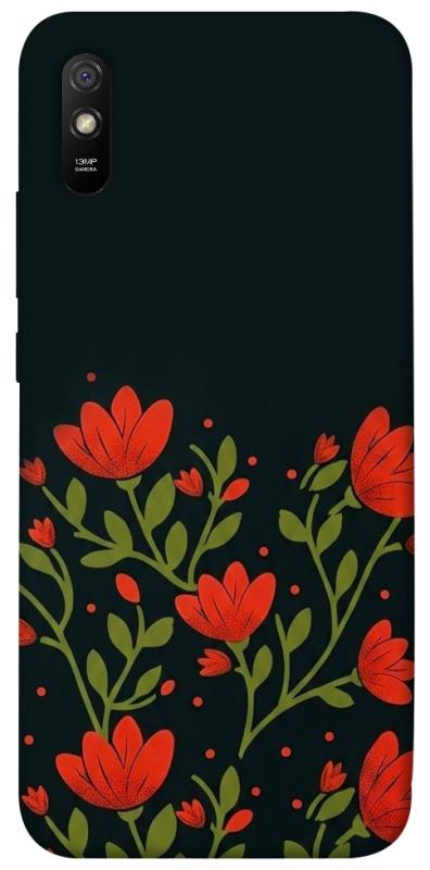 Чехол itsPrint Червоний цвіт для Xiaomi Redmi 9A, love ukraine, купить оптом с доставкой